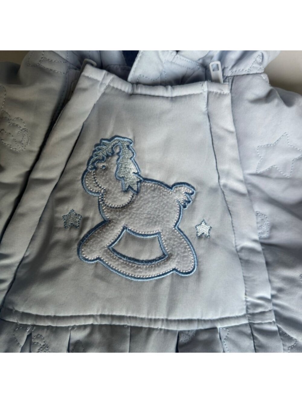 Le Petit Rothschild Infant Snowsuit 6mo Attached Mittens Booties Puffer Bunting - Picture 4 of 14